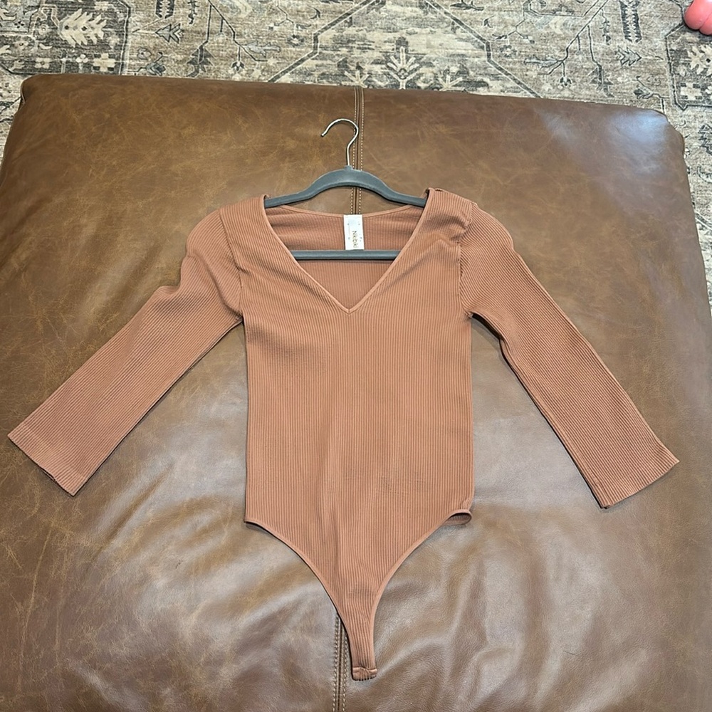 Boutique stretchy ribbed bodysuit one size